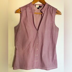 BROOKS BROTHERS pink sleeveless blouse